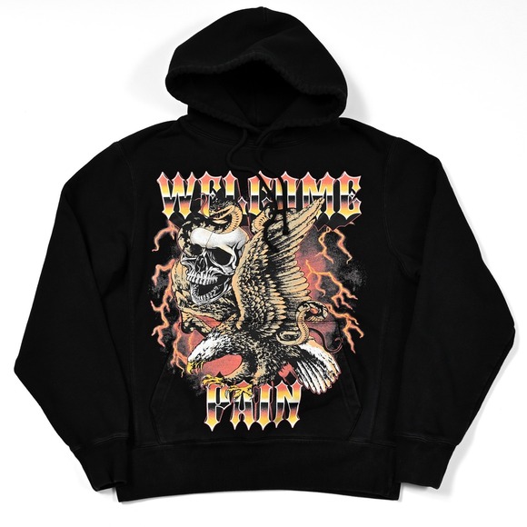 Welcome Pain Other - Welcome Pain Men's Hoodie Sweatshirt Medium Skulls Snakes Eagle‎ Heavyweight